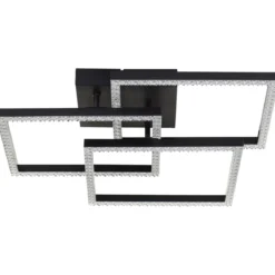 Brilliant Leuchten G80776-06 Ranni LED Deckenleuchte schwarz eckig 46cm