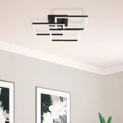 Brilliant Leuchten G80776-06 Ranni LED Deckenleuchte schwarz eckig 46cm