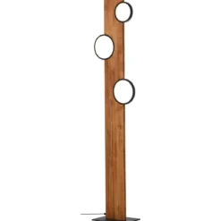 Brilliant Leuchten G99935-76 Stehleuchte Cheesy matt schwarz holz 3000K