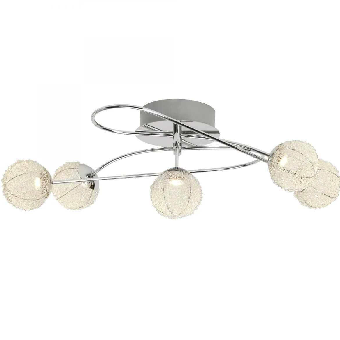 Brilliant Leuchten No. G94343-77 Deckenleuchte LED Dajana 5-flammig chrom alu