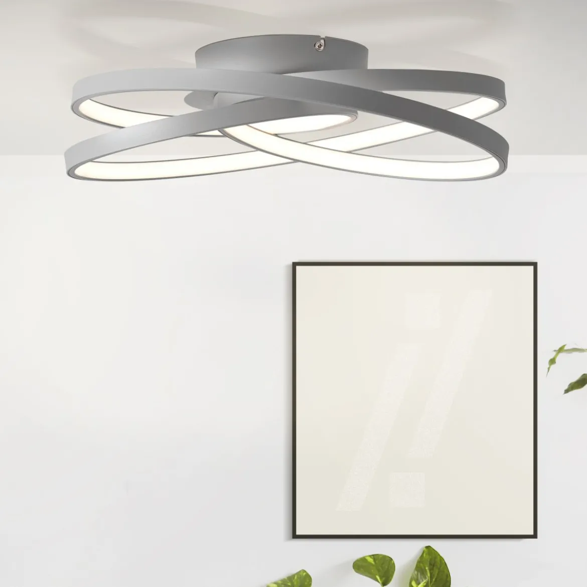 Brilliant Leuchten No. G96894-22 LED Deckenleuchte Labyrinth 40cm grau