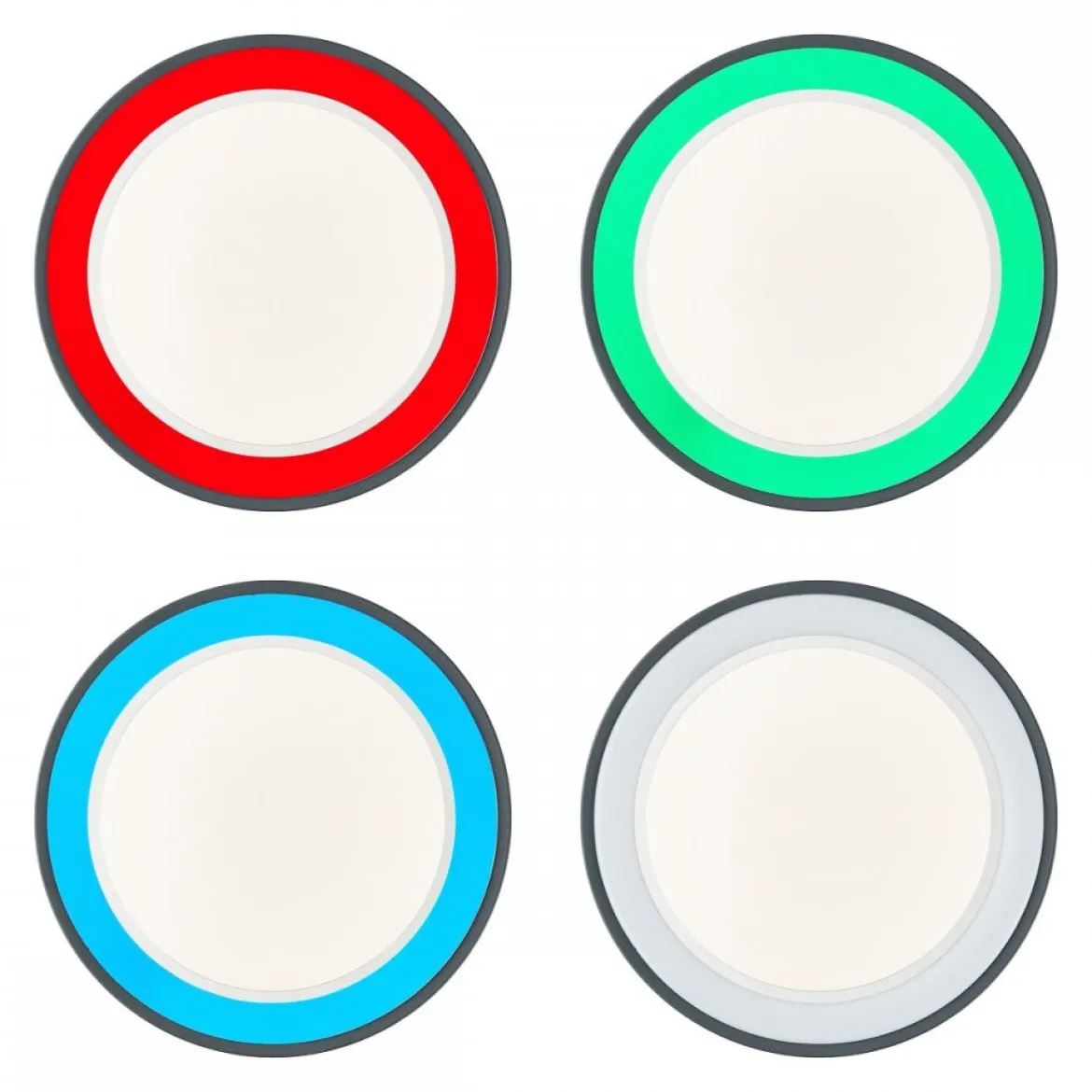 Brilliant Leuchten No. G97191-63 LED-Deckenleuchte Tessy 39cm anthrazit weiß chrom