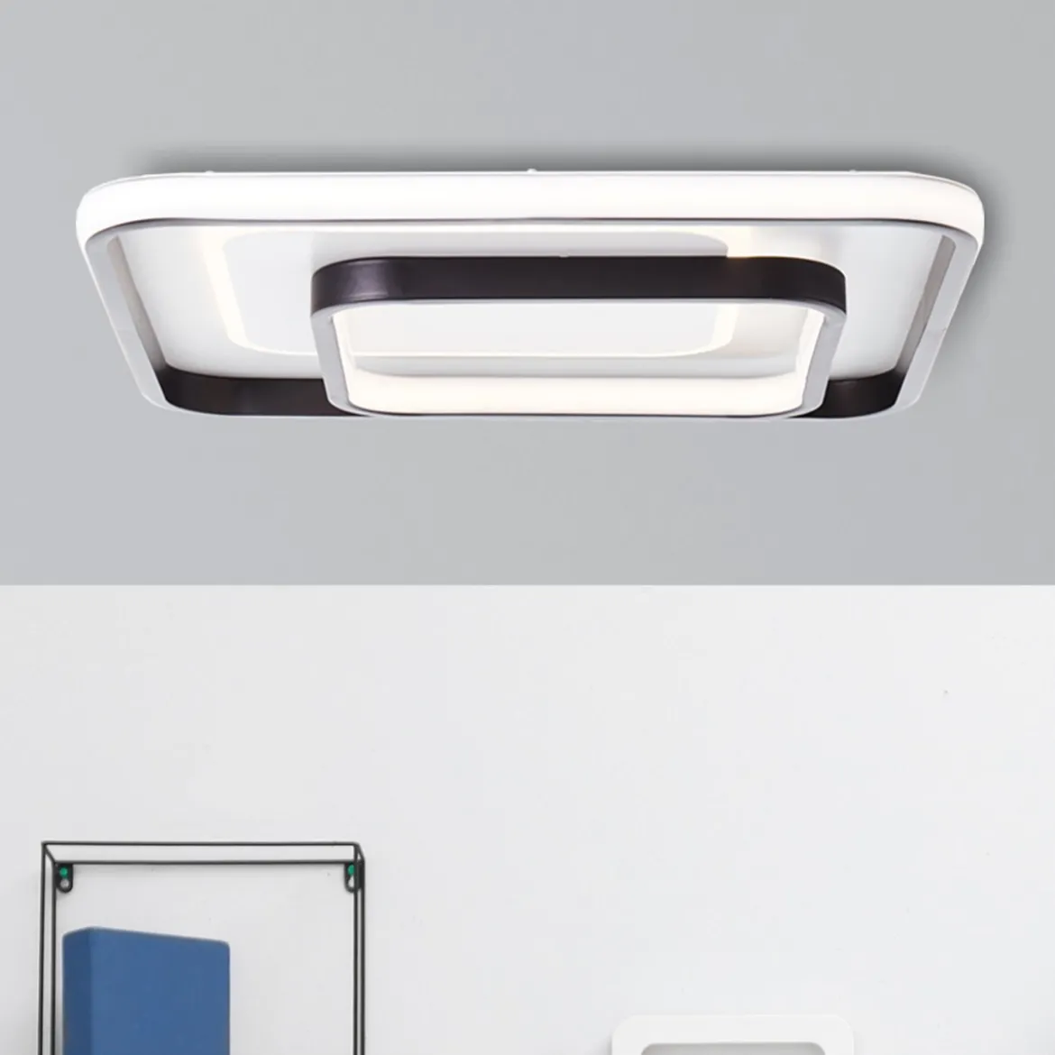 Brilliant Leuchten No. G99383-75 LED Deckenleuchte Cava 40x40cm 42W 3000K weiß schwarz