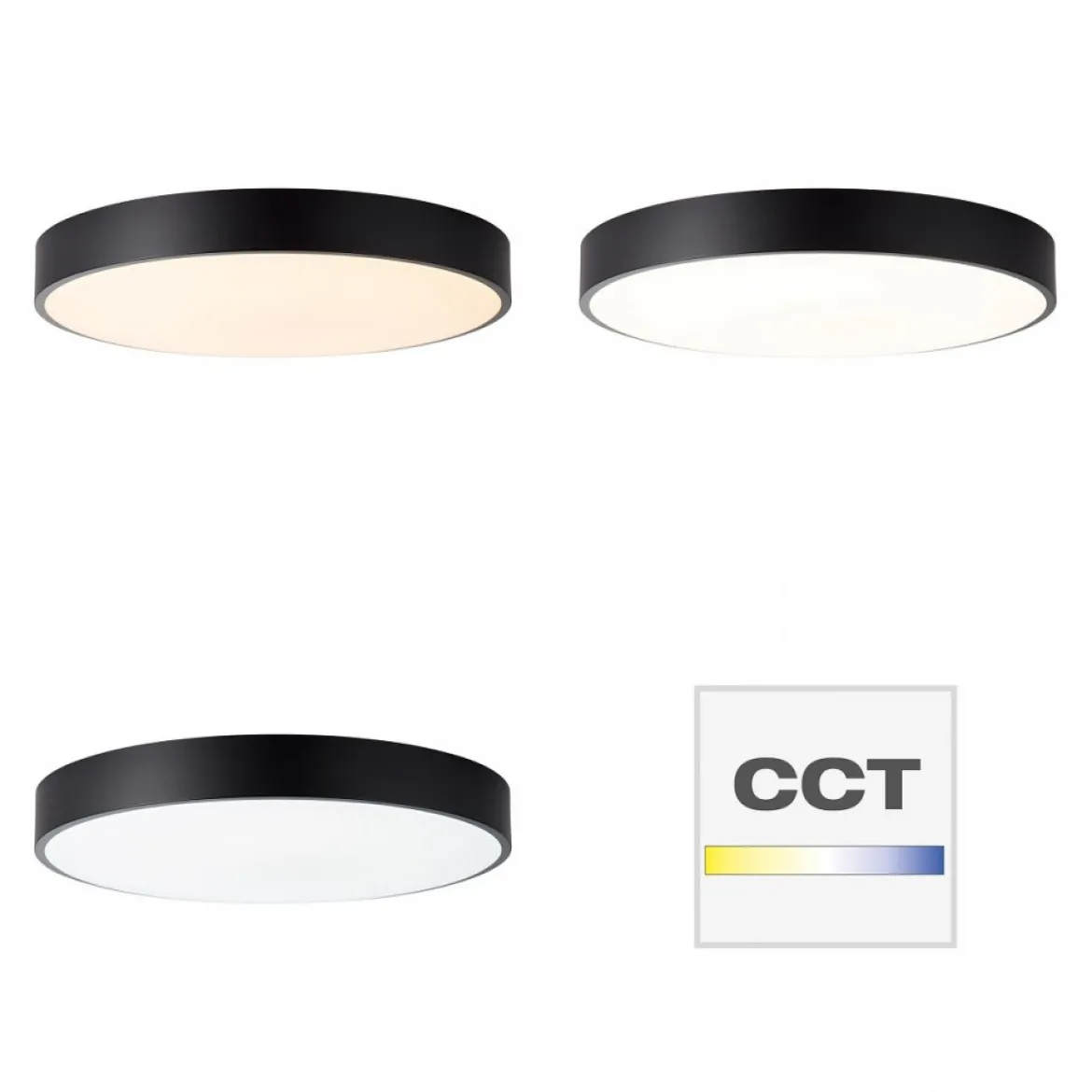 Brilliant Leuchten No. G97014-76 LED Deckenleuchte Slimline Ø 49cm weiß schwarz