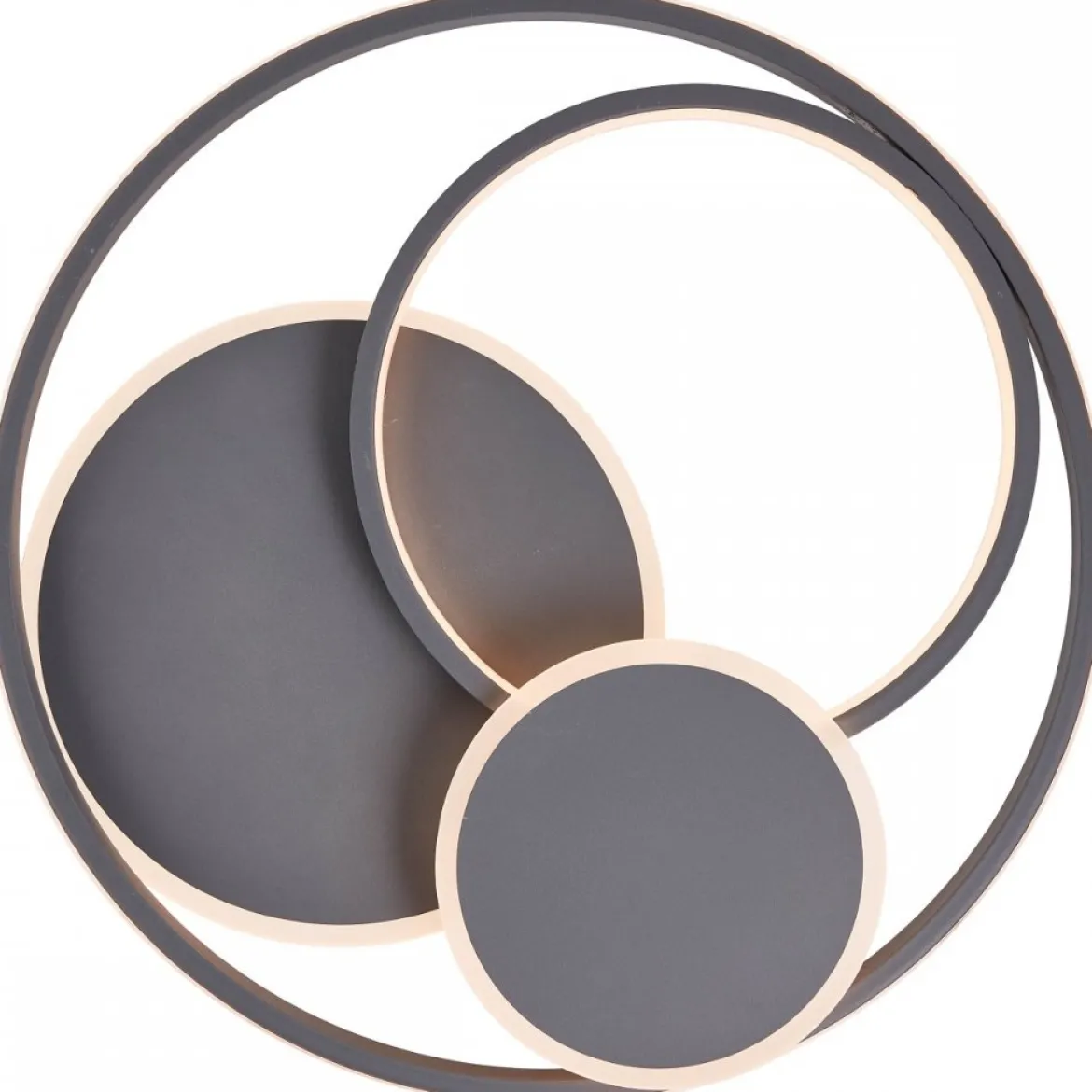 Brilliant Leuchten No. G99371-22 LED Deckenleuchte Runda 50cm 43W 3000-6000K dunkelgrau matt