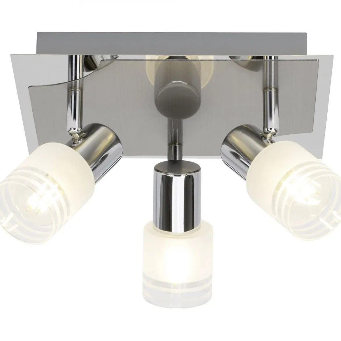 Brilliant Leuchten No. G32434-77 LED Spotrondell Lea E14 3-flammig eisen chrom weiß
