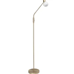 Brilliant Leuchten No. G16358-18 LED Standleuchte Philo E14 messing-gebürstet weiß