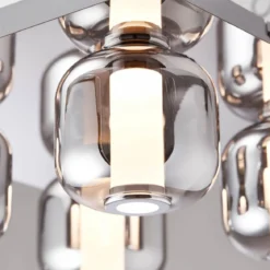 Brilliant Leuchten No. G97177-93 Rafa LED Deckenleuchte 4flg chrom rauchglas 3000K