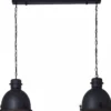 Brilliant Leuchten No. HK19242S76 Pendelleuchte Kiki 2-flammig E27 schwarz korund