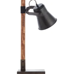 Brilliant Leuchten No. 82149-46 LED Tischleuchte Plow schwarz-stahl Holz