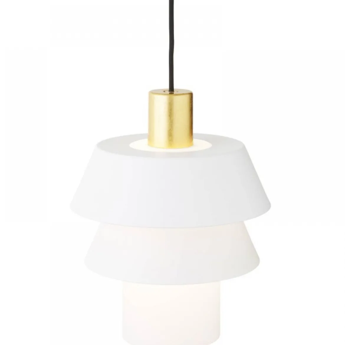 Brilliant Leuchten No. 93458-75 Pendelleuchte Göteborg 3-flammig weiß matt gold