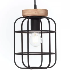 Brilliant Leuchten No. 99256-66 Pendelleuchte Gwen 3-flammig E27 schwarz antik holz