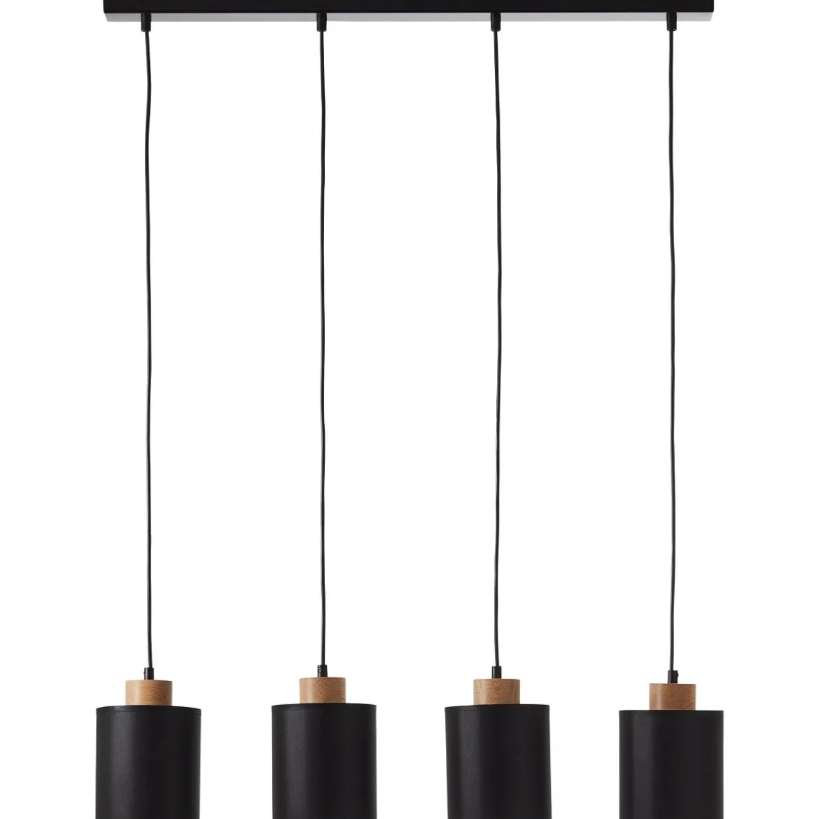 Brilliant Leuchten No. 99413-76 Pendelleuchte Vonnie 4-flammig E27 schwarz holzfarbend