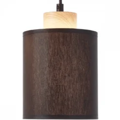 Brilliant Leuchten No. 99413-76 Pendelleuchte Vonnie 4-flammig E27 schwarz holzfarbend