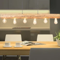 Brilliant Leuchten No. 99433-35 Pendelleuchte Trabo 6-flammig E27 kiefer gebeizt