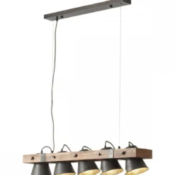 Brilliant Leuchten No. 85875-46 Pendelleuchte Decca 5-flammig E27 schwarz stahl