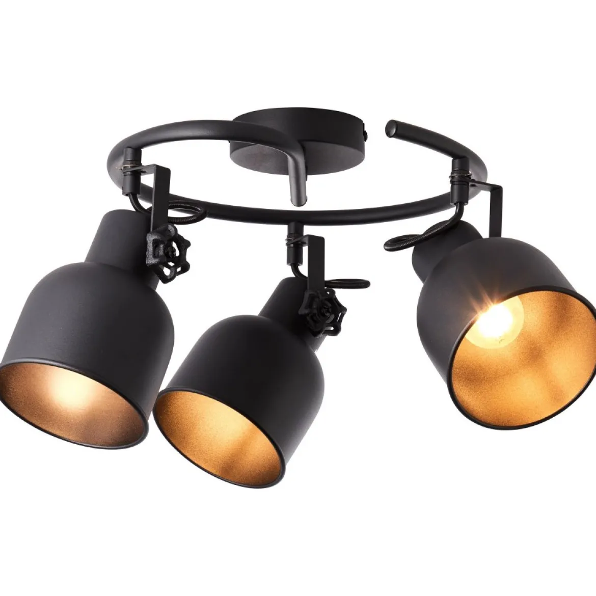 Brilliant Leuchten No. 49633-76 Spotspirale Rolet 3-flammig E14 sand schwarz