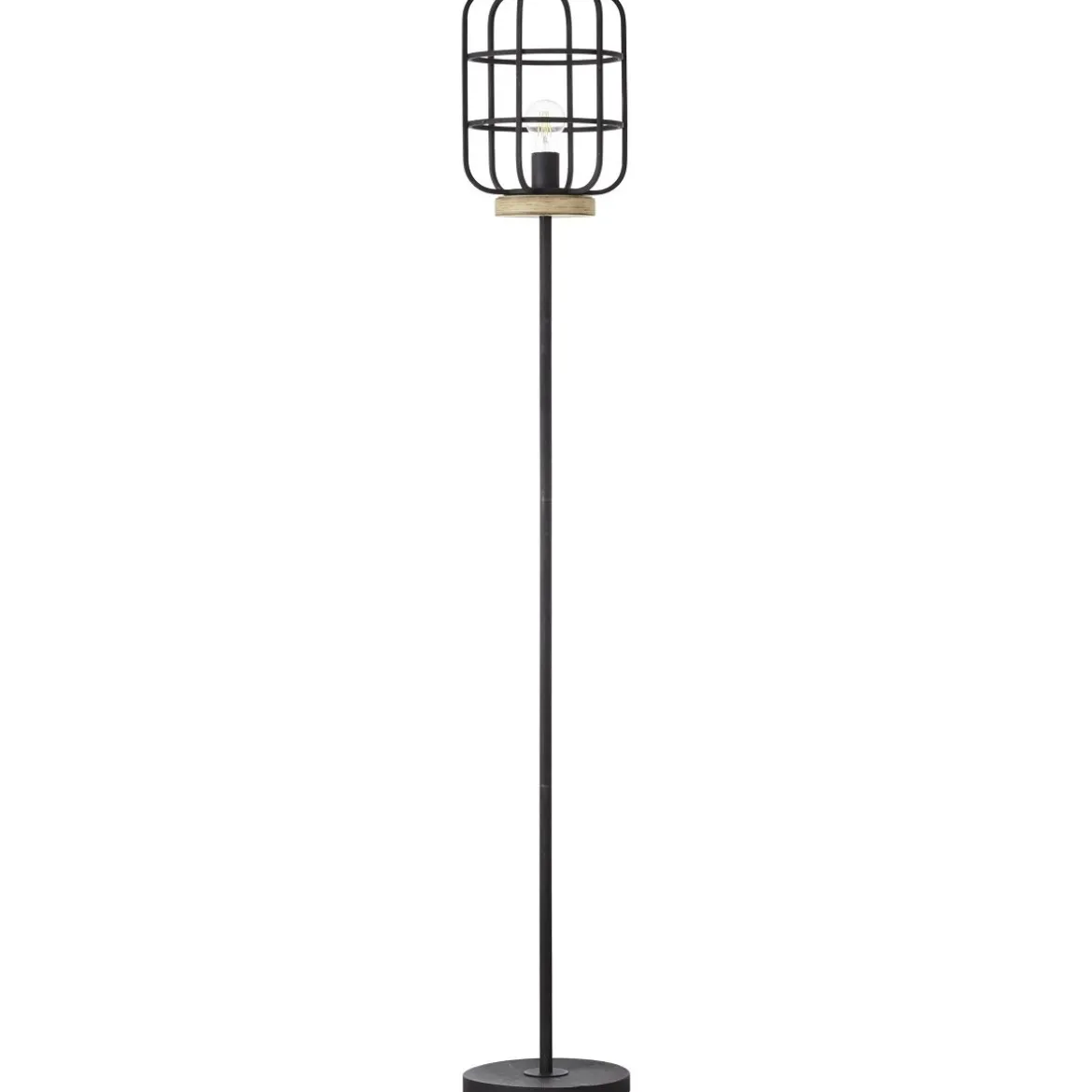 Brilliant Leuchten No. 93073-66 Standleuchte Gwen E27 antik holz schwarz korund