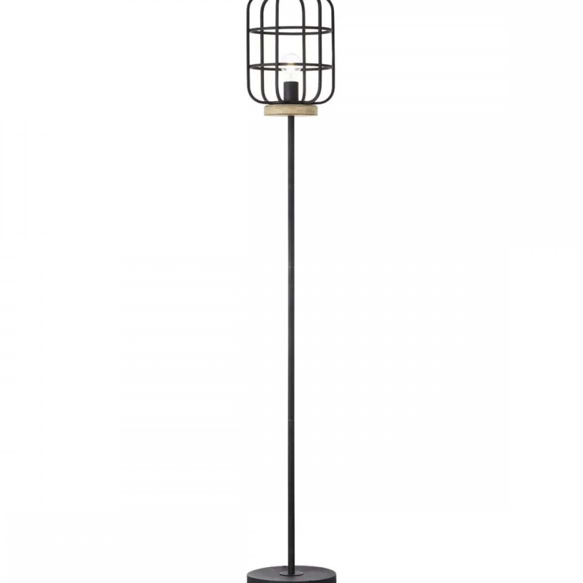 Brilliant Leuchten No. 93073-66 Standleuchte Gwen E27 antik holz schwarz korund
