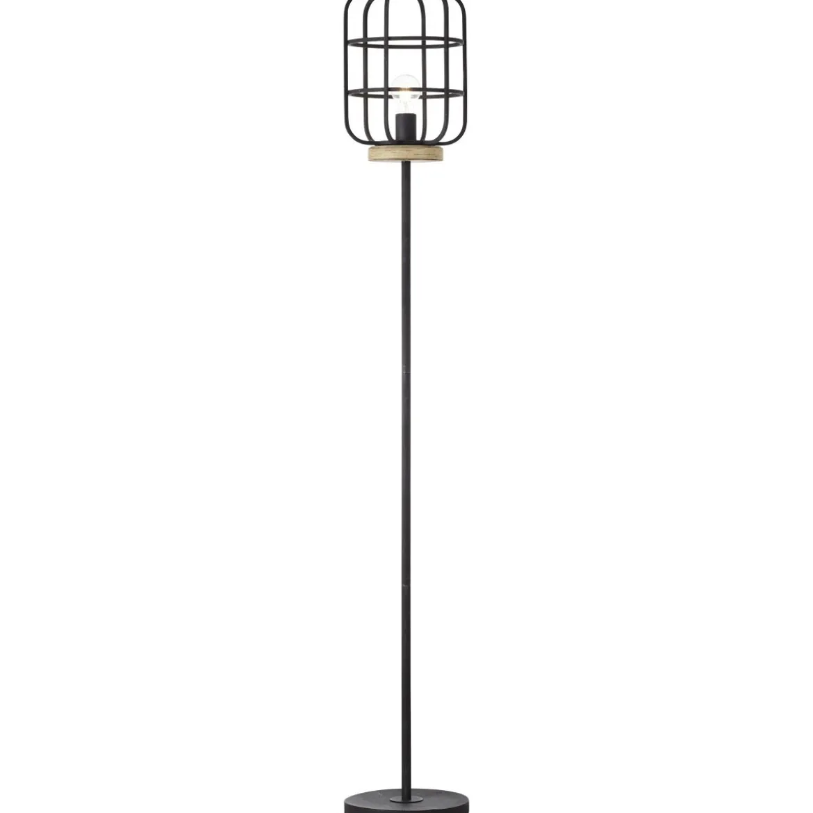 Brilliant Leuchten No. 93073-66 Standleuchte Gwen E27 antik holz schwarz korund
