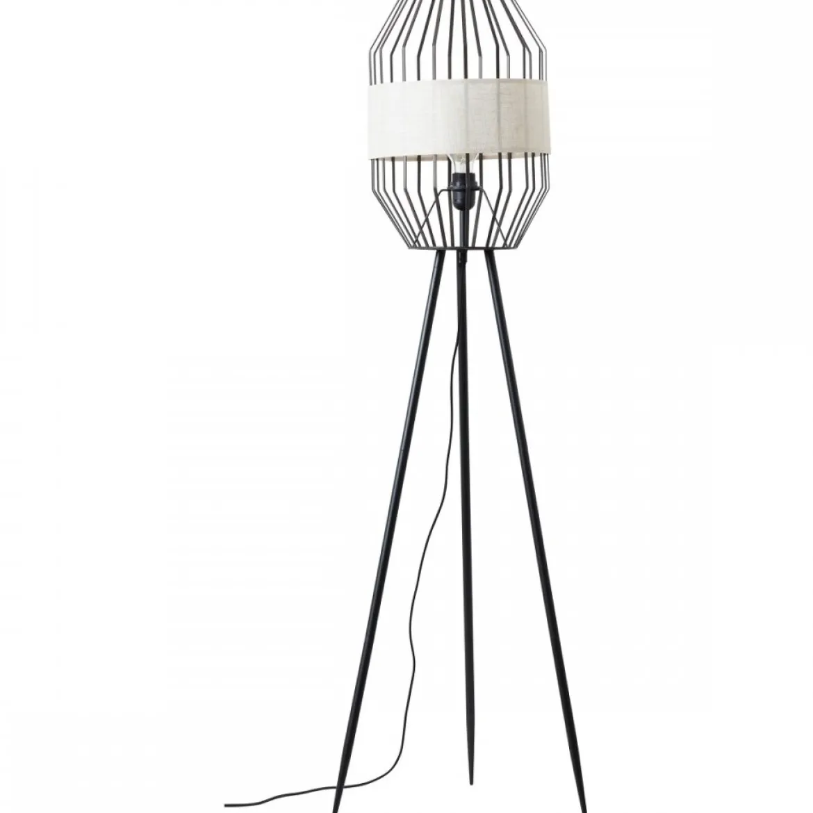 Brilliant Leuchten No. 93132-76 Standleuchte Slope 150cm E27 schwarz natur