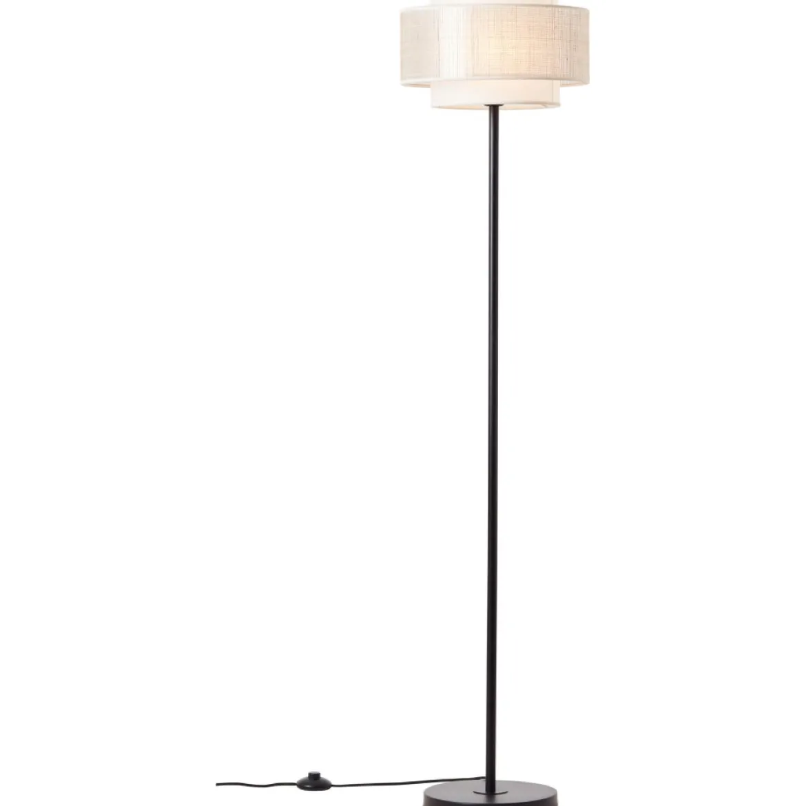 Brilliant Leuchten No. 93134-09 Standleuchte Odar 1-flammig E27 schwarz beige