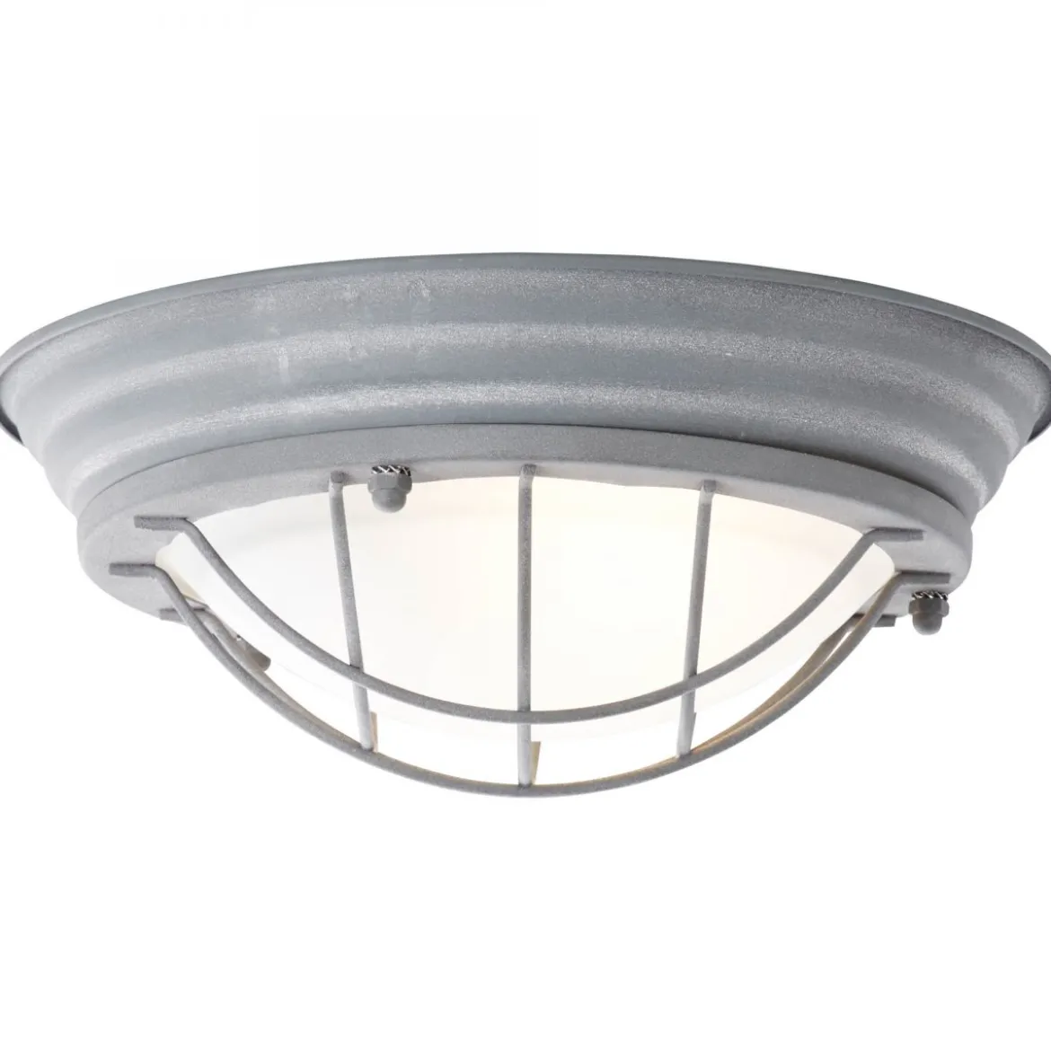Brilliant Leuchten No. 94492-70 Wand- & Deckenleuchte Typhoon 34cm E27 grau Beton weiß