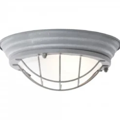 Brilliant Leuchten No. 94492-70 Wand- & Deckenleuchte Typhoon 34cm E27 grau Beton weiß