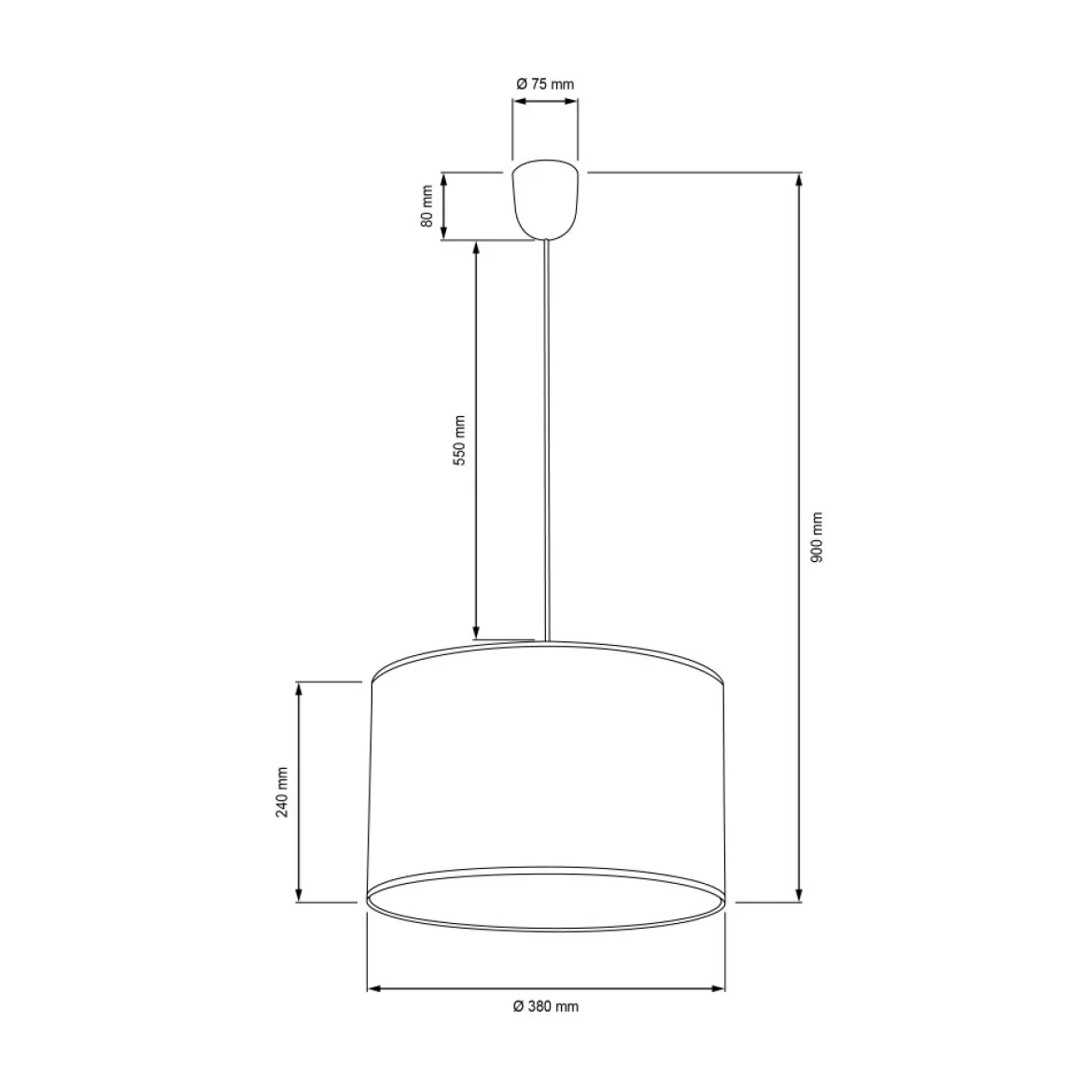 Brilliant Leuchten 99652-06 Pendelleuchte Esher 38cm schwarz E27