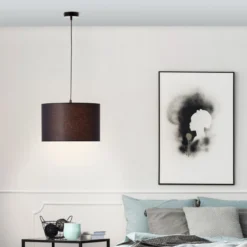 Brilliant Leuchten 99652-06 Pendelleuchte Esher 38cm schwarz E27