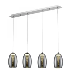 Brilliant Living Leuchten No. G60772-93 LED Pendelleuchte Metropolis easyDim chrom, rauchglas