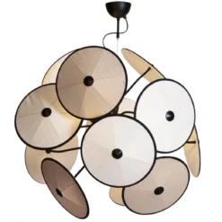 By Rydéns 4202290-4002 Cappello Pendelleuchte 4-flammig matt schwarz-beige