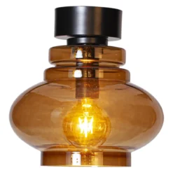 By Rydéns 4202200-5512 Deckenleuchte Dolores cognac 30cm Glas