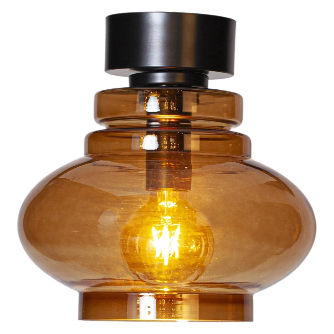 By Rydéns 4202200-5512 Deckenleuchte Dolores cognac 30cm Glas