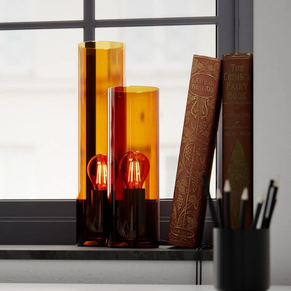 By Rydéns 2820570-5512 Flake 30 Tischleuchte cognac