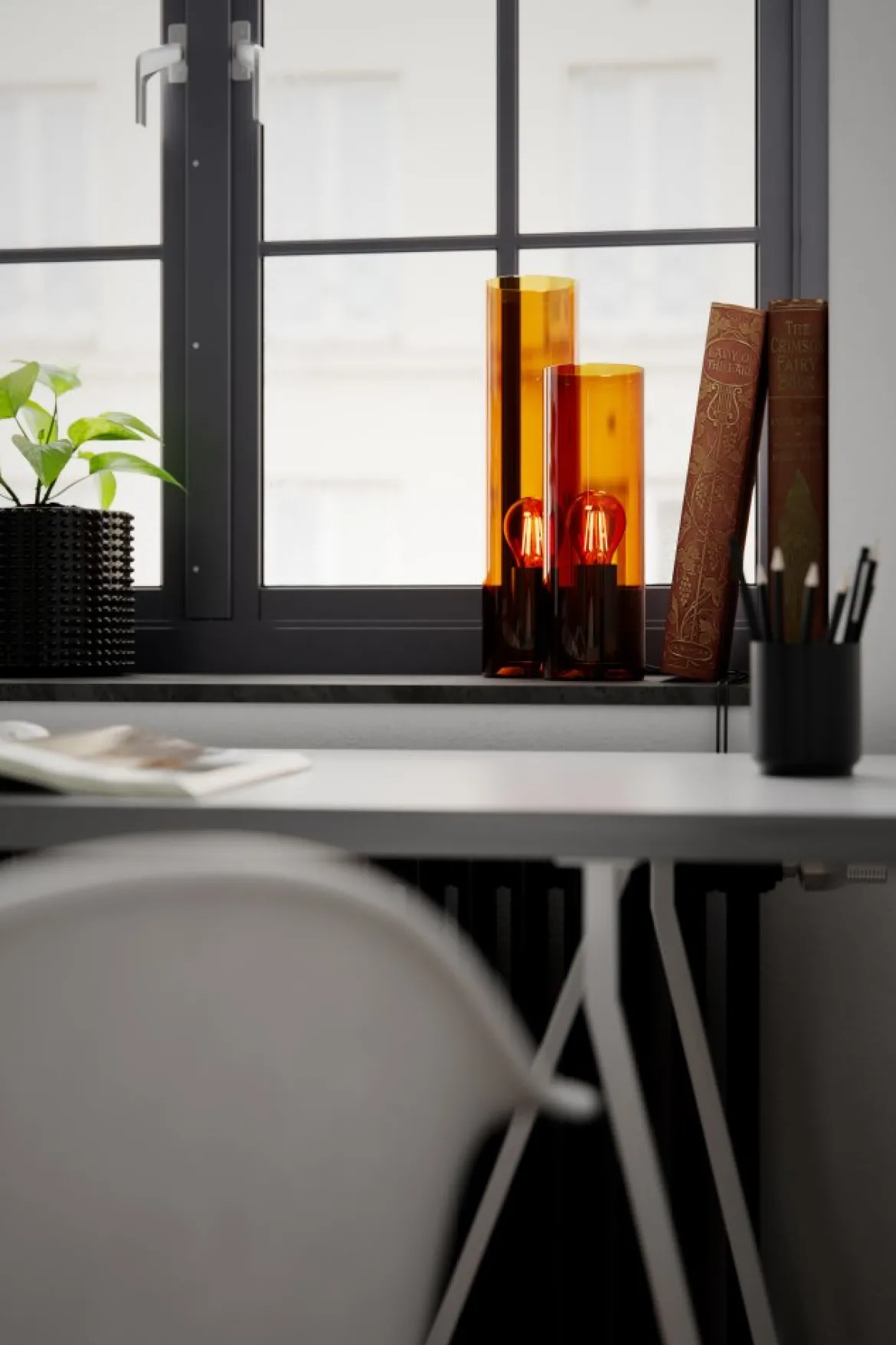 By Rydéns 2820580-5512 Flake 40 Tischleuchte cognac