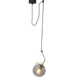 By Rydéns 4202130-4500 Pendelleuchte Carry 1-flammig grau messing