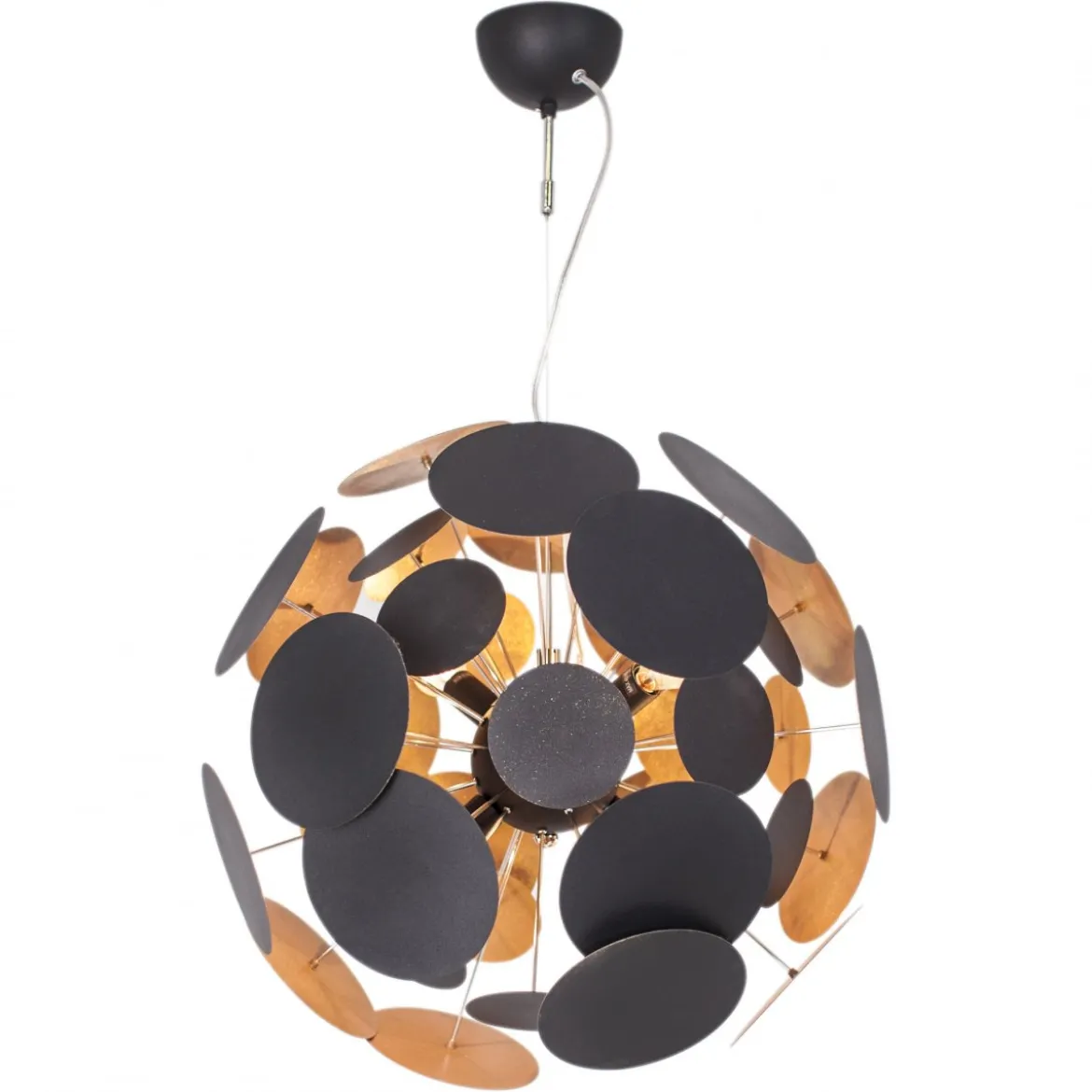 By Rydéns 4200350-4007 Pendelleuchte Planet 50 cm schwarz gold matt