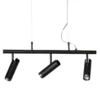 By Rydéns 4202120-4002 Pendelleuchte Puls Bar 3-flammig schwarz 80cm