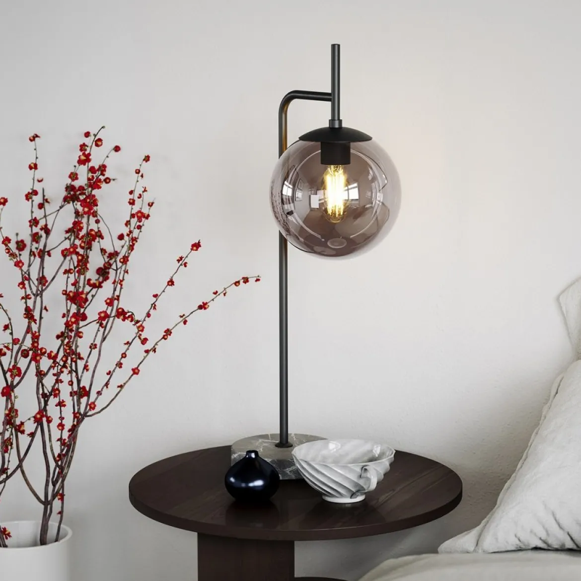 By Rydéns 4002550-4505 Tischleuchte Boyle 60cm rauchgrau E27
