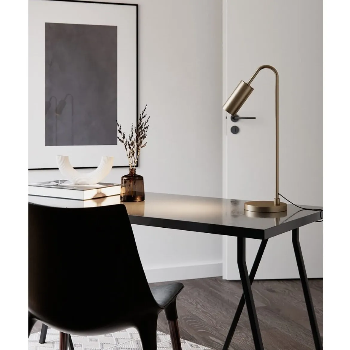 By Rydéns 4002580-6503 Tischleuchte Curve goldmatt GU10