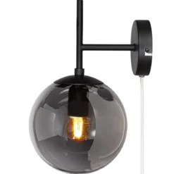 By Rydéns 4300560-4505 Wandleuchte Boyle 18cm rauchgrau E27