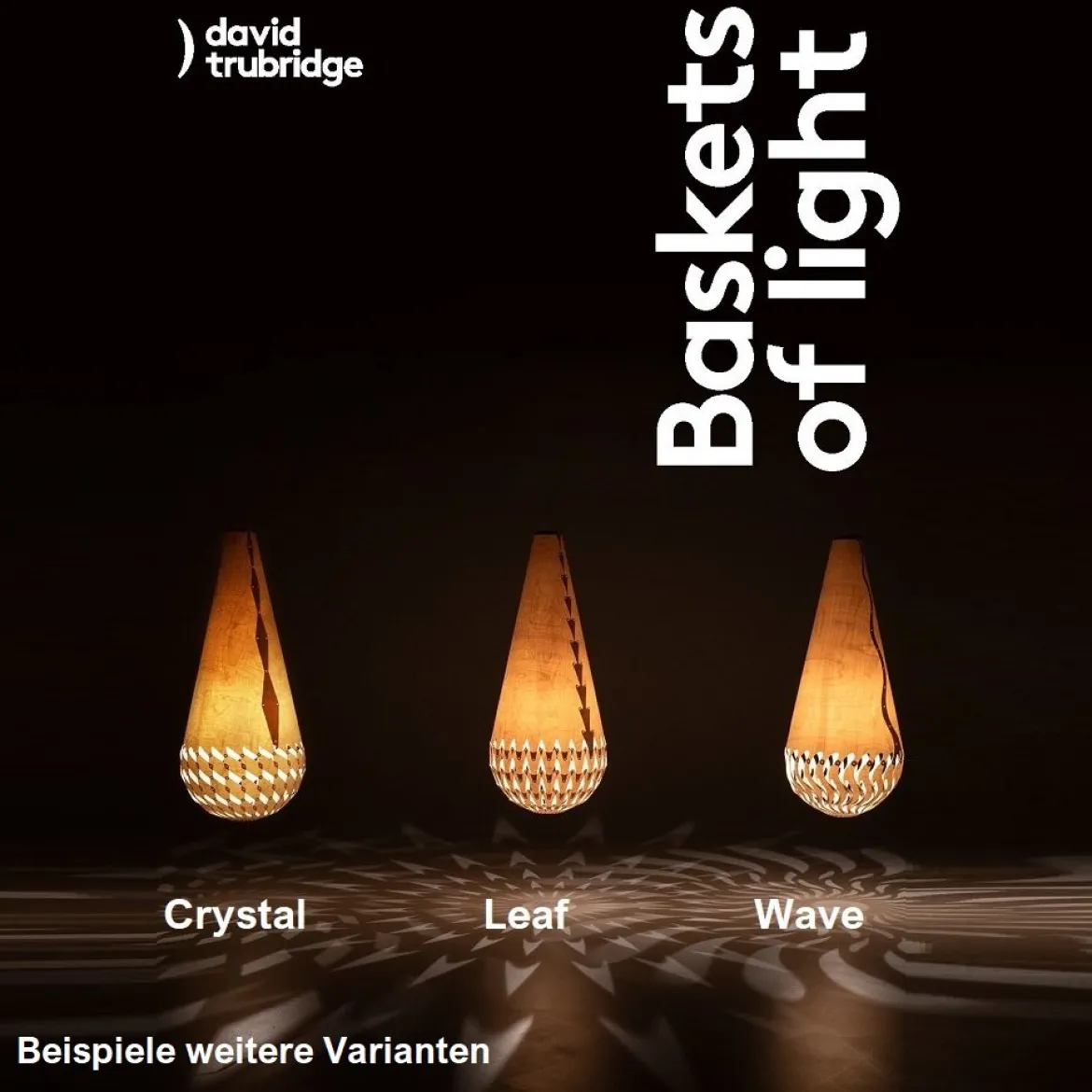 David Trubridge Basket of Light - Crystal Pendelleuchte natural