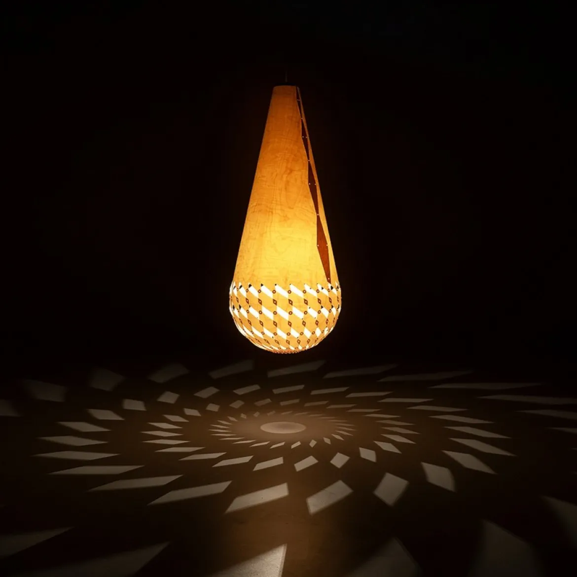 David Trubridge Basket of Light - Crystal Pendelleuchte natural