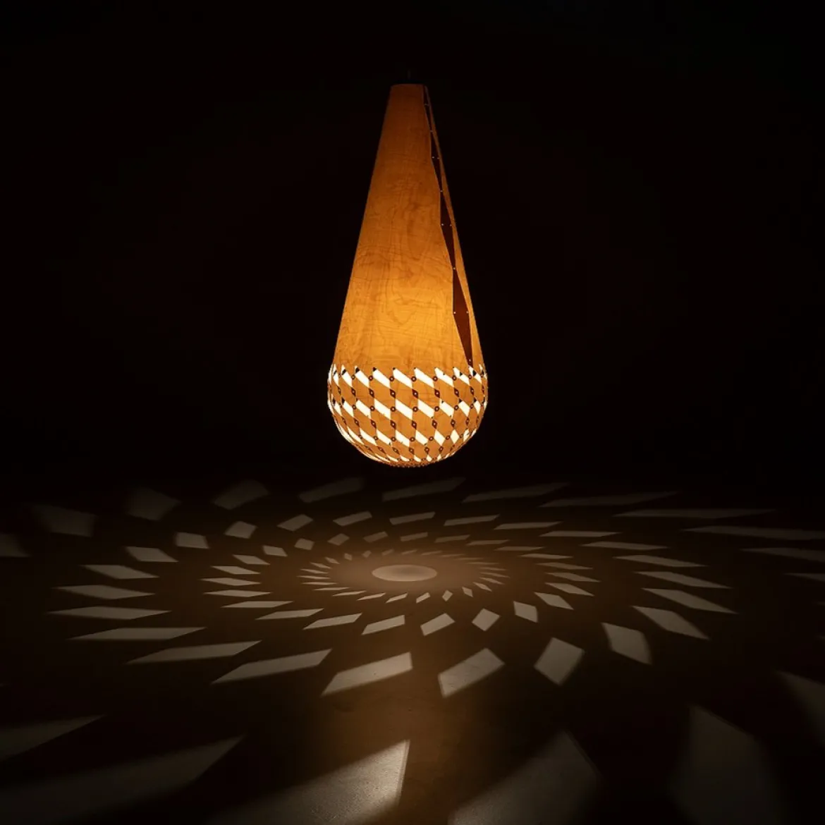 David Trubridge Basket of Light - Crystal Pendelleuchte natural