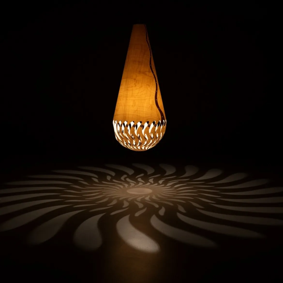 David Trubridge Basket of Light - Wave Pendelleuchte natural
