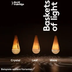 David Trubridge Basket of Light - Wave Pendelleuchte natural