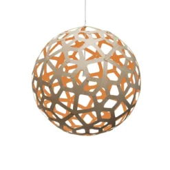 David Trubridge Coral Pendelleuchte Ø 100cm orange
