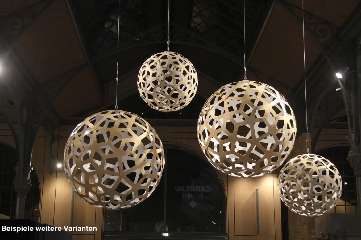 David Trubridge Coral Pendelleuchte Ø 100cm schwarz 2 Seiten