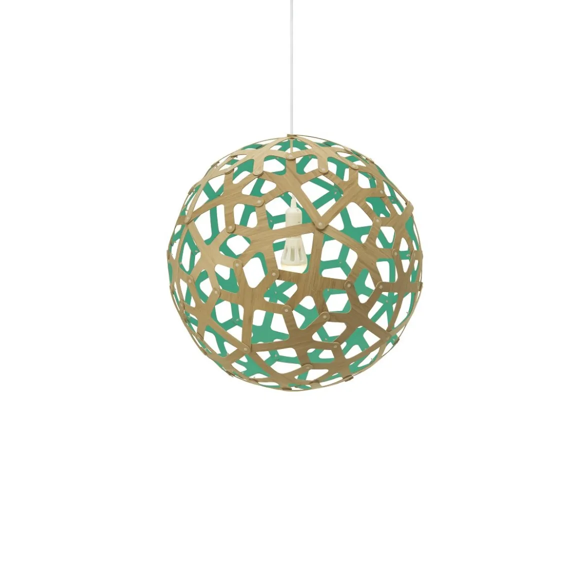 David Trubridge Coral Pendelleuchte Ø 40cm aqua